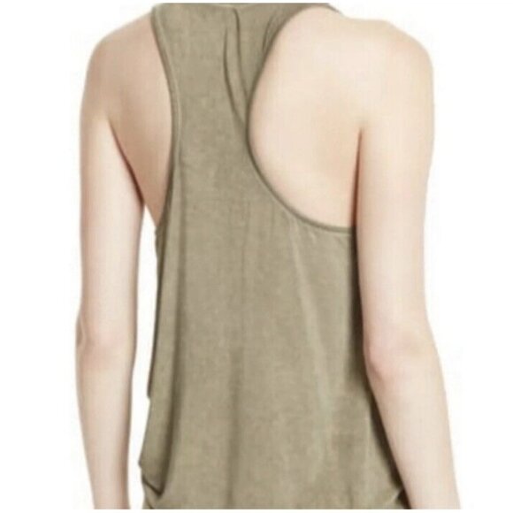 Free People We The Free Olive Green Distressed Strappy Tank Top - Picture 8 of 16